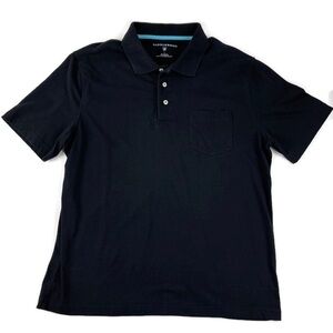 Saddlebred Mens Polo Pocket Black Large